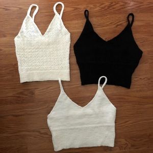 Cropped knit top bundle